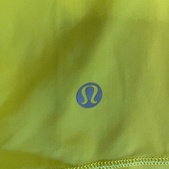 Lululemon Long Sleeve Athletic Shirt Yellow Black Stitching Size 4 Est Excellent - Picture 3 of 6
